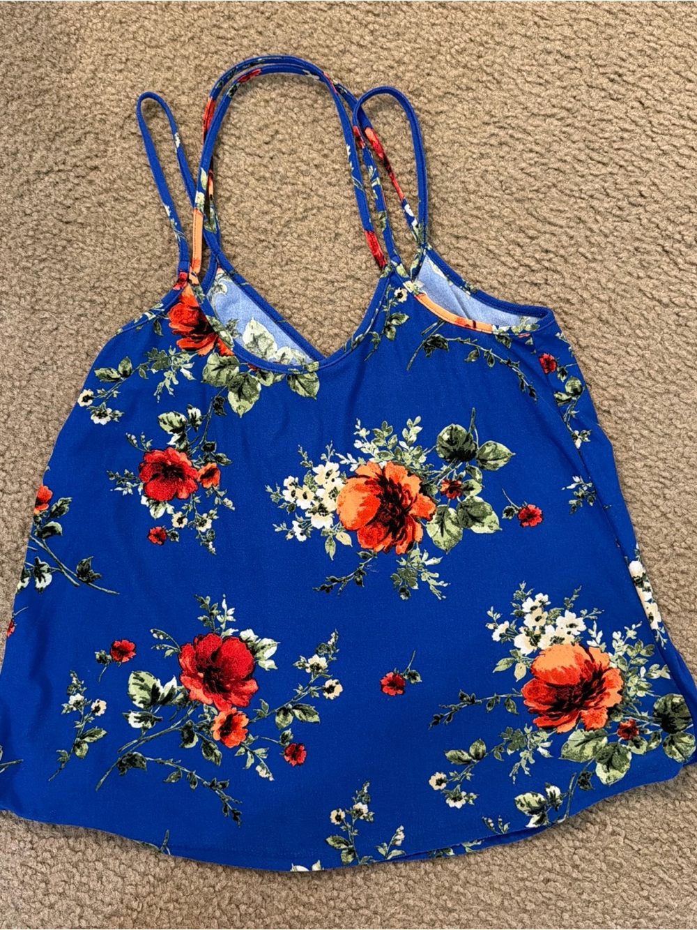 Papermoon Blue Floral Double-Strap Camisole